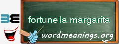WordMeaning blackboard for fortunella margarita